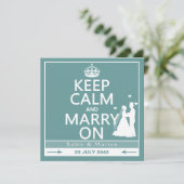 Kalm houden en trouwen aan - Bride en Groom Kaart (Staand voorkant)