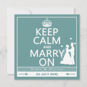 Kalm houden en trouwen aan - Bride en Groom Kaart (Voorkant)