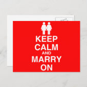 Kalm houden en trouwen aan briefkaart (Voorkant / Achterkant)