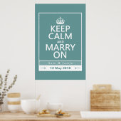 Kalm houden en trouwen aan poster (Keuken)