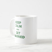 Kalm houden en trouwen koffiemok (Voorkant links)