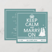Kalm houden en trouwen op het Lesbische huwelijk Kaart (Voorkant / Achterkant)