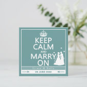 Kalm houden en trouwen op het Lesbische huwelijk Kaart (Staand voorkant)