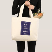 Kalm houden en trouwen op vogels grote tote bag (Voorkant (product))