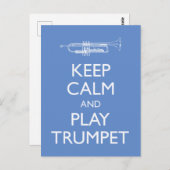 Kalm houden en Trumpet afspelen Briefkaart (Voorkant / Achterkant)