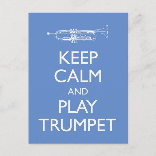 Kalm houden en Trumpet afspelen Briefkaart (Voorkant)