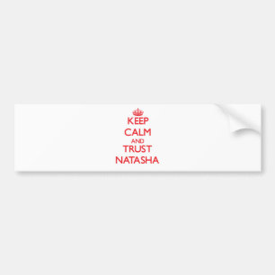 Kalm houden en TRUST Natasha Bumpersticker