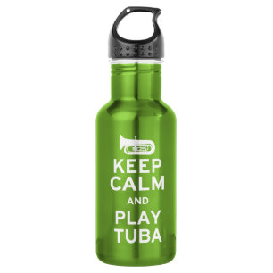 Kalm houden en Tuba afspelen Waterfles