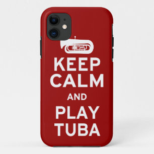 Kalm houden en Tuba spelen iPhone 11 Hoesje