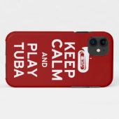 Kalm houden en Tuba spelen Case-Mate iPhone Case (Achterkant (horizontaal))