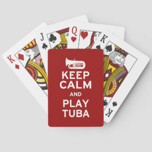 Kalm houden en Tuba spelen Pokerkaarten