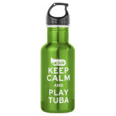 Kalm houden en Tuba spelen Waterfles (Voorkant)