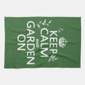 Kalm houden en tuin aan - Alle kleuren Theedoek (Horizontaal)