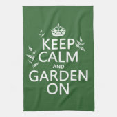 Kalm houden en tuin aan - Alle kleuren Theedoek (Verticaal)