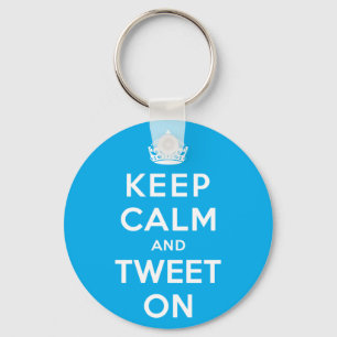 Kalm houden en tweet aan sleutelhanger
