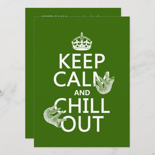 Kalm houden en Uitkantelen (slet) (om het even wel Kaart (Voorkant / Achterkant)