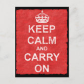 Kalm houden en  uitvoeren briefkaart (Voorkant)