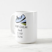 Kalm houden en uitvoeren koffiemok (Voorkant links)