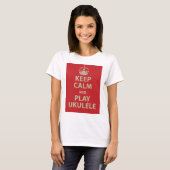 Kalm houden en Ukulele afspelen T-shirt (Voorkant volledig)