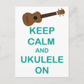 Kalm houden en ukulele op unieke Hawaii leuke afdr Briefkaart (Voorkant)