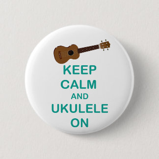 Kalm houden en ukulele op unieke Hawaii leuke afdr Ronde Button 5,7 Cm