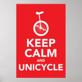 Kalm houden en Unicycle Poster (Voorkant)