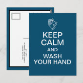 Kalm houden en uw hand wassen briefkaart (Voorkant / Achterkant)