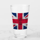 "Kalm houden en uw handen wassen" bier Glas (Voorkant)