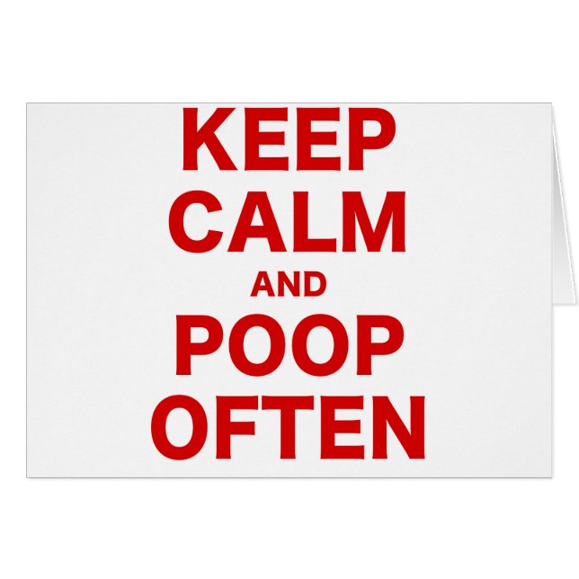 Kalm houden en vaak poop (Voorkant Horizontaal)