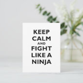 Kalm houden en vechten als een Ninja Briefkaart (Staand voorkant)