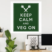 Kalm houden en Veg aan Poster (Thuiskantoor)