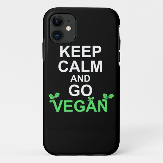 Kalm houden en Vegan gaan Case-Mate iPhone Case (Achterkant)