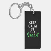 Kalm houden en Vegan gaan Sleutelhanger (Voorkant Links)