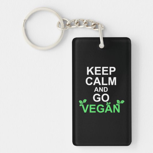 Kalm houden en Vegan gaan Sleutelhanger (Voorkant)