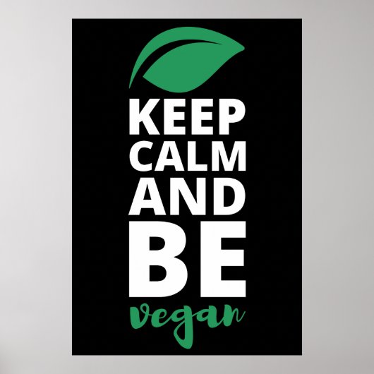 Kalm houden en Vegan zijn Poster (Voorkant)