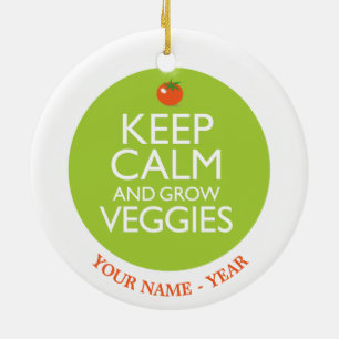 Kalm houden en Veggies 2 kweken Keramisch Ornament