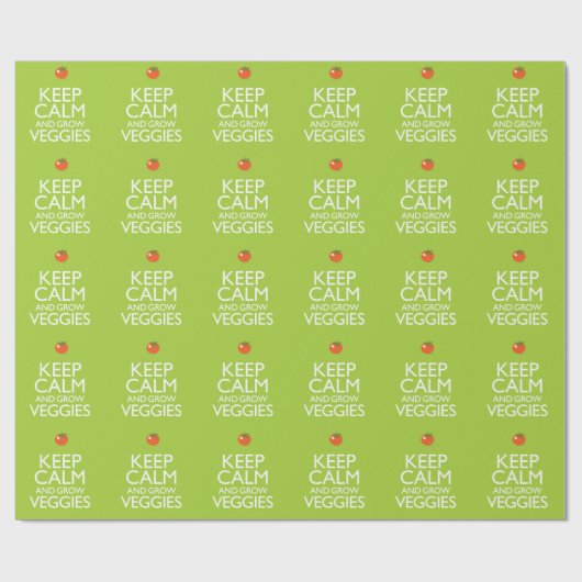 Kalm houden en Veggies kweken Cadeaupapier (Vlak)