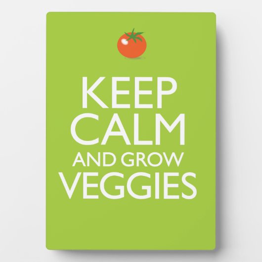 Kalm houden en Veggies kweken Fotoplaat (voorkant)
