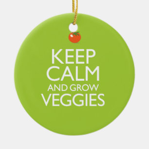 Kalm houden en Veggies kweken Keramisch Ornament