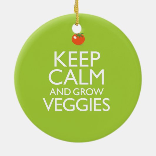 Kalm houden en Veggies kweken Keramisch Ornament (Achterkant)