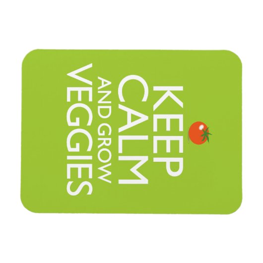 Kalm houden en Veggies kweken Magneet (Horizontaal)