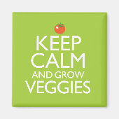 Kalm houden en Veggies kweken Magneet (Voorkant)