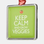 Kalm houden en Veggies kweken Metalen Ornament (Links)