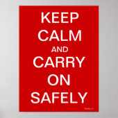 Kalm houden en veilig doorgaan - gezondheid en vei poster (Voorkant)