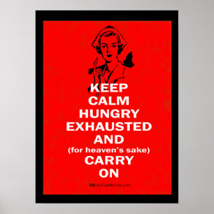 Kalm houden en Verpleegkundigen Poster