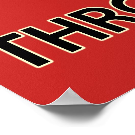 Kalm houden en Verre, Shot Put Poster gooien (Hoek)