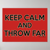 Kalm houden en Verre, Shot Put Poster gooien (Voorkant)