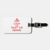 Kalm houden en Vertrouw op de verloskundige Bagagelabel (Voorkant horizontaal)