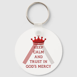 Kalm houden en vertrouwen in Gods genade. Sleutelhanger