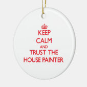 Kalm houden en vertrouwen op de huisschilder keramisch ornament (Links)